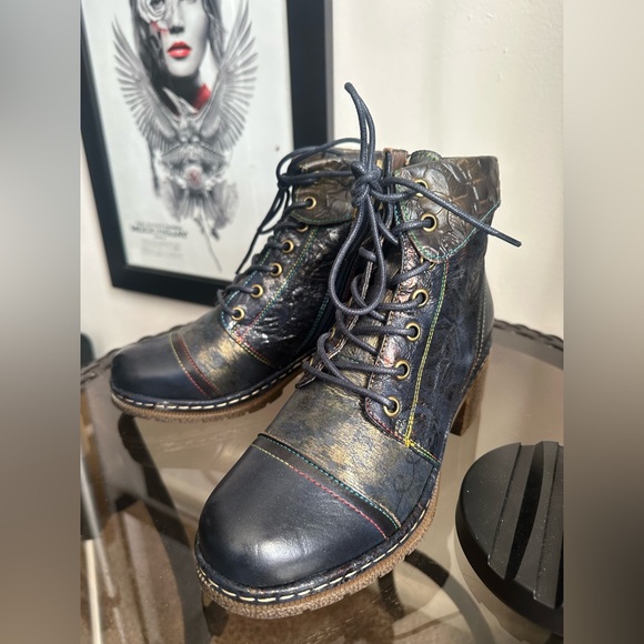 L’Artiste by Spring Step Leather Lace-Up Boots - Fallinluv Size 7 women - Picture 11 of 13